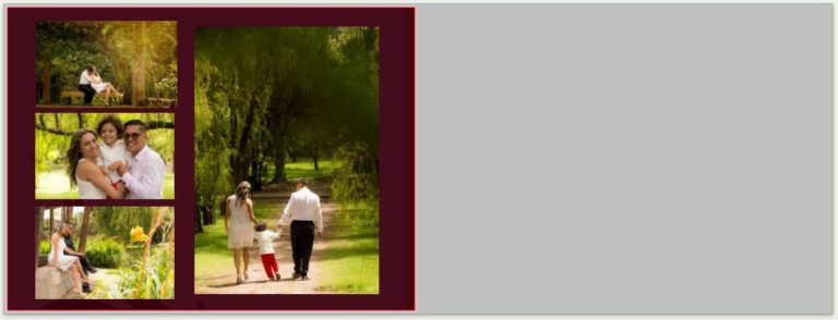 Familia caminando por camino en el parque.